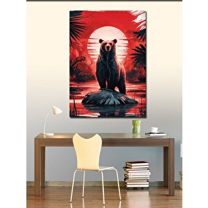 Kanvas Tablo Kayalıklardaki Ayı 50x70 cm