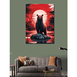 Kanvas Tablo Kayalıklardaki Ayı 50x70 cm