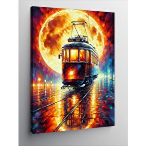 Kanvas Tablo Ay Tramvayı 100x140 cm