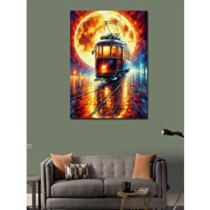 Kanvas Tablo Ay Tramvayı 100x140 cm