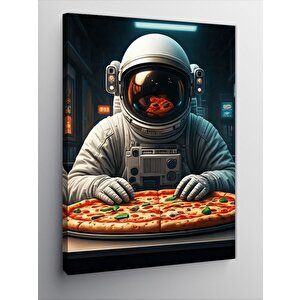 Kanvas Tablo Pizza Astronotu 100x140 cm