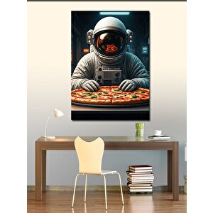 Kanvas Tablo Pizza Astronotu 100x140 cm