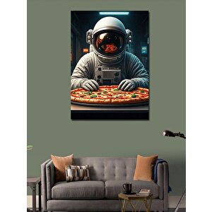 Kanvas Tablo Pizza Astronotu 100x140 cm