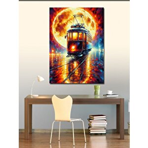 Kanvas Tablo Ay Tramvayı 70x100 cm