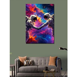 Kanvas Tablo Astronotlar Ve Evren 50x70 cm