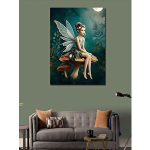 Kanvas Tablo Mantara Oturan Peri Kızı 100x140 cm