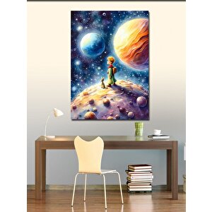 Kanvas Tablo Küçük Prens Ve Gezegenler 70x100 cm