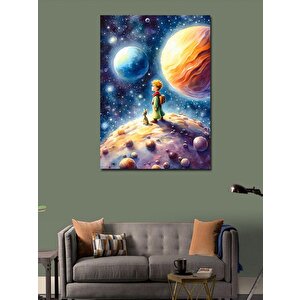 Kanvas Tablo Küçük Prens Ve Gezegenler 70x100 cm