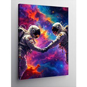 Kanvas Tablo Astronotlar Ve Evren 70x100 cm