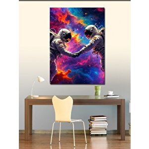 Kanvas Tablo Astronotlar Ve Evren 70x100 cm