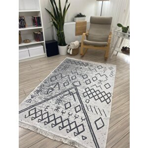 Kilim Çift Taraflı Pamuklu Dokuma Yıkanabilir Kilim 80x300 cm