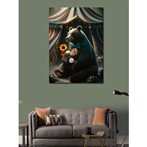 Kanvas Tablo Papyonlu Sirk Ayısı 70x100 cm