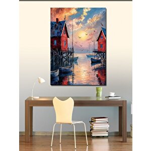 Kanvas Tablo Sakin Göl Evi 100x140 cm