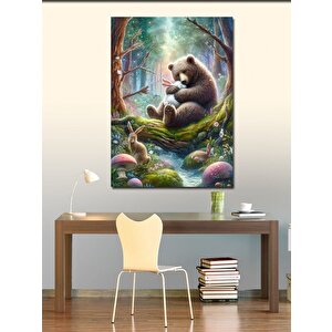 Kanvas Tablo Ormanda Ayı 70x100 cm