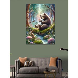 Kanvas Tablo Ormanda Ayı 70x100 cm