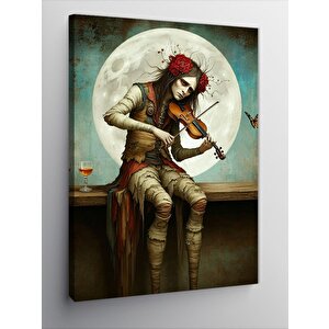 Kanvas Tablo Ay Işığında Keman 100x140 cm