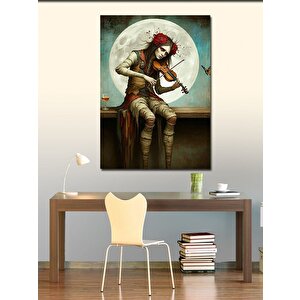 Kanvas Tablo Ay Işığında Keman 100x140 cm