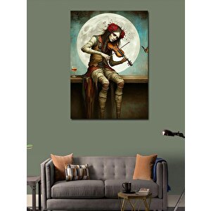 Kanvas Tablo Ay Işığında Keman 100x140 cm