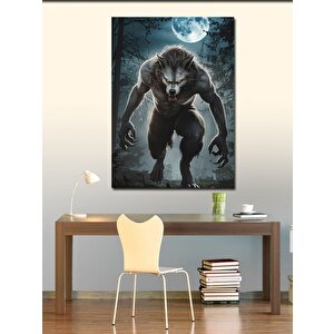 Kanvas Tablo Ormandaki Sinirli Kurt 70x100 cm