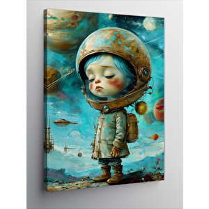 Kanvas Tablo Astronot Kasklı Çocuk 70x100 cm