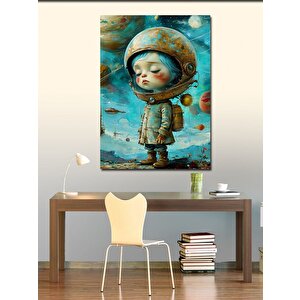 Kanvas Tablo Astronot Kasklı Çocuk 70x100 cm