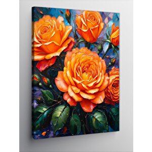 Kanvas Tablo Turuncu Güller 100x140 cm