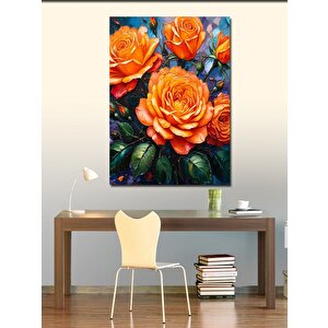 Kanvas Tablo Turuncu Güller 100x140 cm