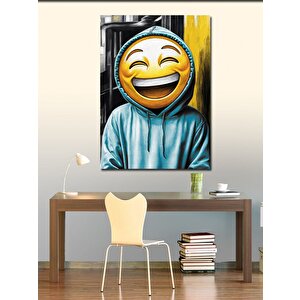 Kanvas Tablo Gülen Yüz Maskesi 70x100 cm
