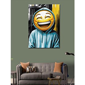 Kanvas Tablo Gülen Yüz Maskesi 70x100 cm