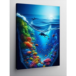 Kanvas Tablo Denizaltı Dünyası 100x140 cm