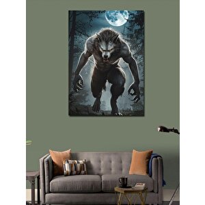 Kanvas Tablo Ormandaki Sinirli Kurt 50x70 cm