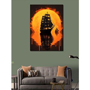 Kanvas Tablo Gün Batımı Gemisi 70x100 cm