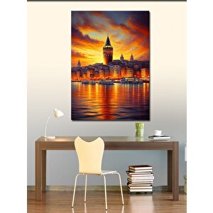 Kanvas Tablo Galata Kulesi Gün Batımı