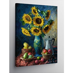 Kanvas Tablo Vazodaki Ayçiçekleri 70x100 cm