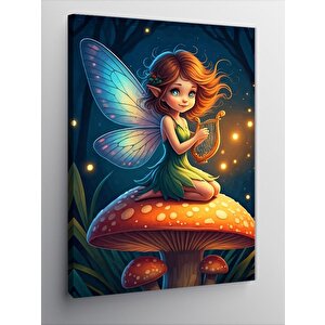 Kanvas Tablo Peri Ve Mantar 70x100 cm