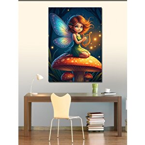 Kanvas Tablo Peri Ve Mantar 70x100 cm