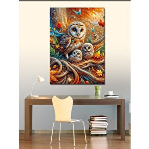 Kanvas Tablo Daldaki Baykuşlar 70x100 cm