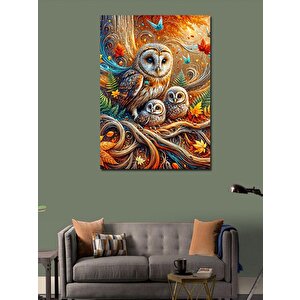 Kanvas Tablo Daldaki Baykuşlar 70x100 cm