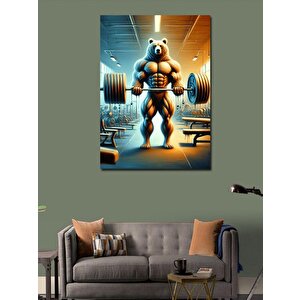 Kanvas Tablo Kaslı Ayı 100x140 cm