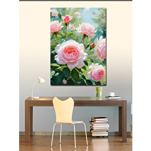 Kanvas Tablo Pembe Güller 100x140 cm