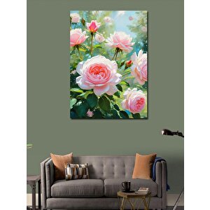 Kanvas Tablo Pembe Güller 100x140 cm