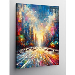 Kanvas Tablo Şehir Işıkları 100x140 cm
