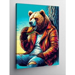 Kanvas Tablo Hamburger Ayısı 70x100 cm