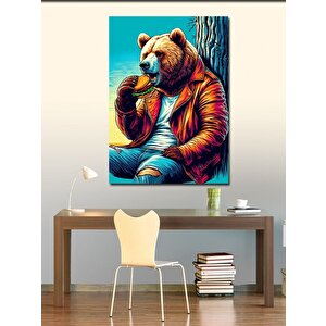 Kanvas Tablo Hamburger Ayısı 100x140 cm
