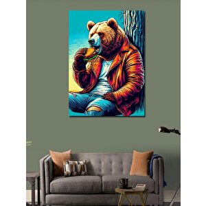 Kanvas Tablo Hamburger Ayısı 100x140 cm