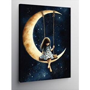 Kanvas Tablo Ayda Sallanan Kız 70x100 cm