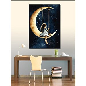 Kanvas Tablo Ayda Sallanan Kız 70x100 cm