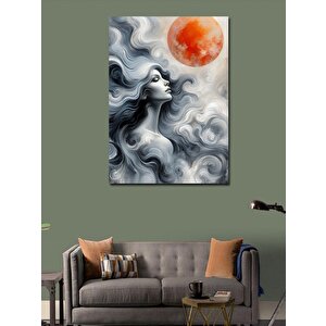 Kanvas Tablo Ay Ve Kadın 100x140 cm