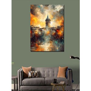 Kanvas Tablo Şehir Galata Manzarası 70x100 cm