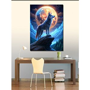 Kanvas Tablo Ay Ve Kurt 100x140 cm